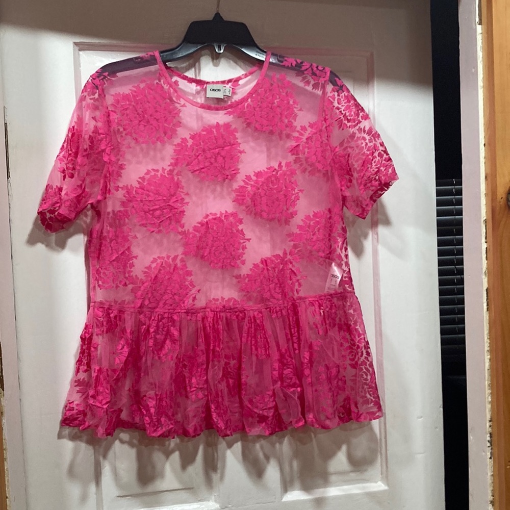 Pink lace shirt